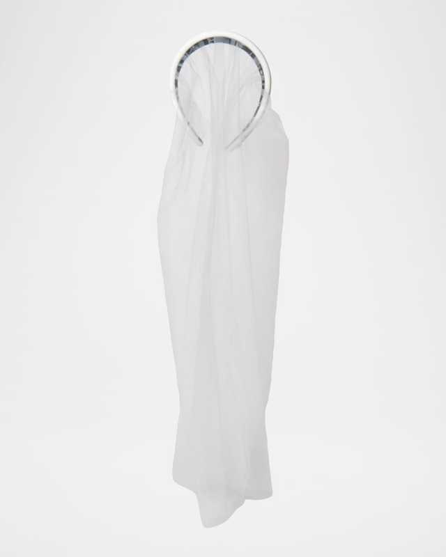 Alice Satin Headband with Veil